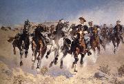 Dismounted:The Fourth Trooper Moving the Led Horses, Frederic Remington